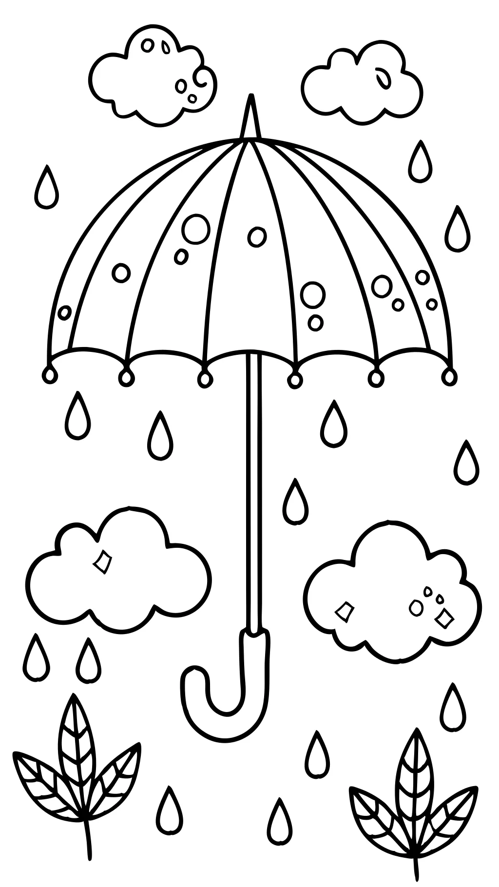 umbrella coloring pages